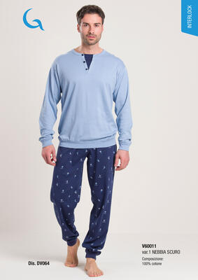 PIGIAMA UOMO M/L V60011 Tellini S.R.L. Veleprodajna odjeća